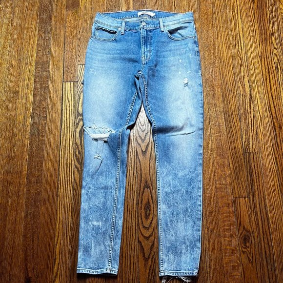 Hudson Zach side up skinny jean Distressed mens size 33x32 - Picture 4 of 14